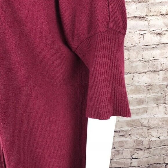 Chicos Cardigan Size 2 Sweater Angora Blend Open Front Cranberry EUC - Picture 4 of 10